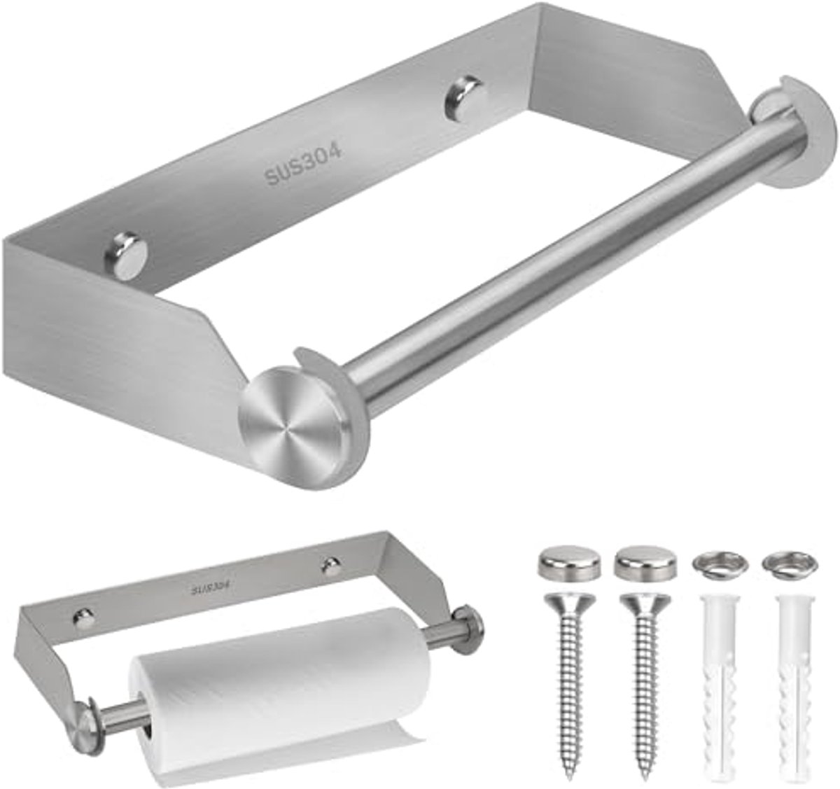 Roestvrij Stalen Keukenrolhouder 28 cm - Multifunctioneel en Ruimtebesparend
