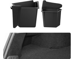 Tesla Model Y Kofferbak Organizer - Koffer Organizer Set van 2 - Waterdichte Auto Organizer en Opbergbox - Kofferbaktas Voor Interieuraccessoires en Kofferbak Bescherming - Zwart