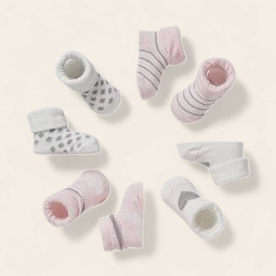 Luiertaart Roze met Happy Horse Olifant Emily – 26 Pampers maat 2 – 4 paar babysokjes – Kraamcadeau meisje — afbeelding 3