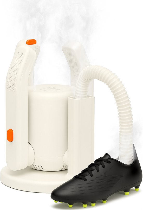 Sèche-chaussures KRAFT Pro XL - Séchage de 2 paires de Chaussures pour femmes - Stérilisation UV - Éliminateur d'odeurs au sel de rose - Désodorisant pour chaussures - 2 Tuyaux pour Chaussures pour femmes longues - Sèche-chaussures pour Bottes femmes