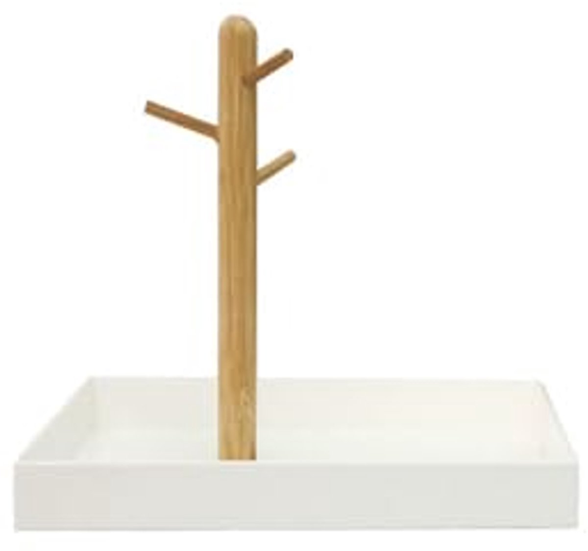Sleutellade Organizer met 3 Lagen Houten Rek voor Sleutels, Sieraden, Telefoon