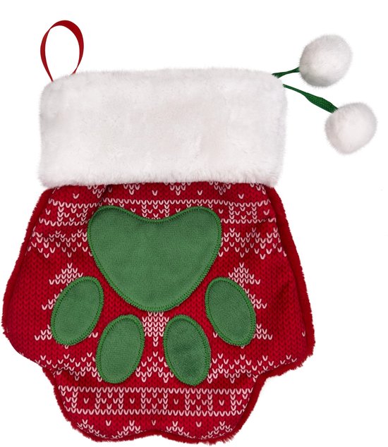 Chaussette de Noël Kong en forme de patte, 27,5 x 22 x 3 cm