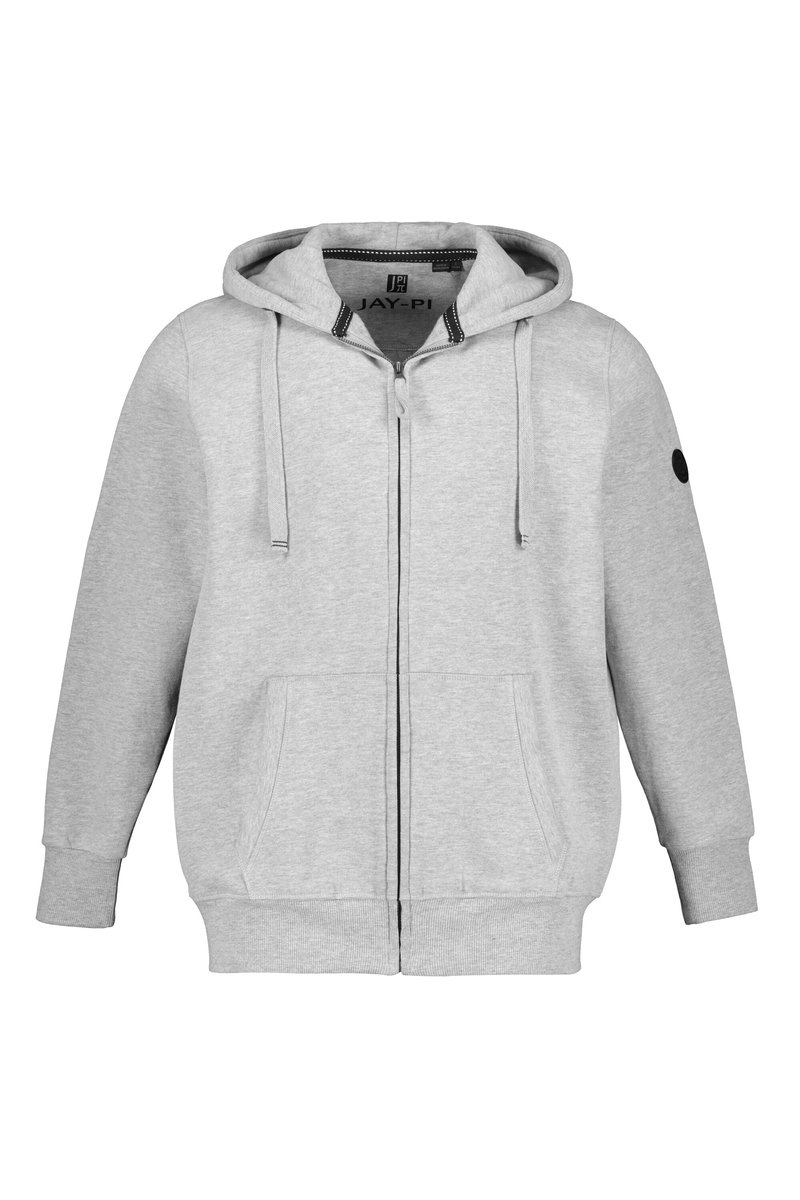 JAY-PI - Heren - Hoodie-jack sweat - Grijs melange - Maat XXL