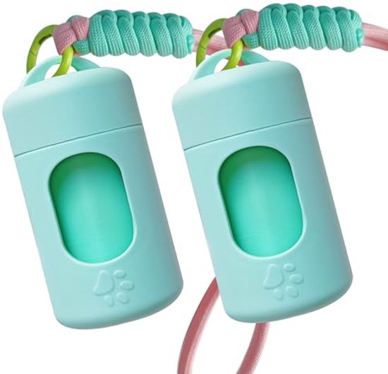 A&H ZIER Poop Bags Holder with Portable Colorful Lanyard, Soft-Touch Dog Poop Bags, Dispenser, Dog Waste Bags, Compatible with All Dog Walker Accessories