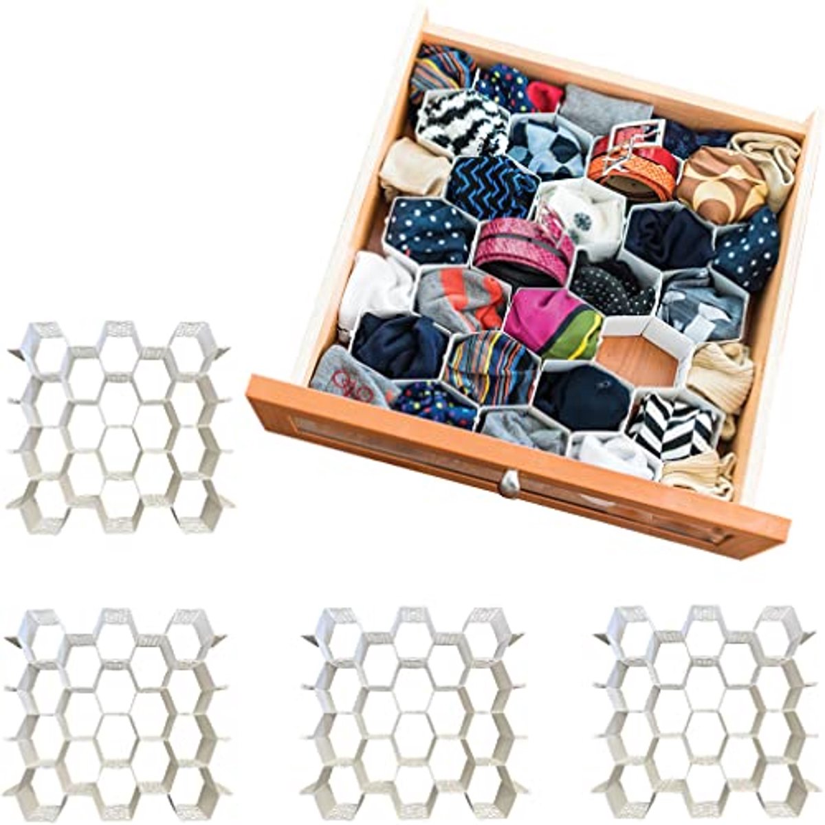 Lade Organizer voor Kleding en Accessoires - Set van 4 - Met 112 Slots
