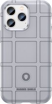 iPhone 14 Pro Hoesje - Rugged Shield TPU Gelcase - Grijs - GSM Hoesje - Telefoonhoesje Geschikt Voor iPhone 14 Pro