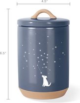 Petshop by fringe studio - Fringe - Celestial Dog Treat Jar - 467001 - Keramiek - Keramieken - Snoeppot hond - Pot voor snack - Pot voor hondenkoekjes - Voorraadbus - Leuke Voorraadpot - Bewaarpot - Opbergpot