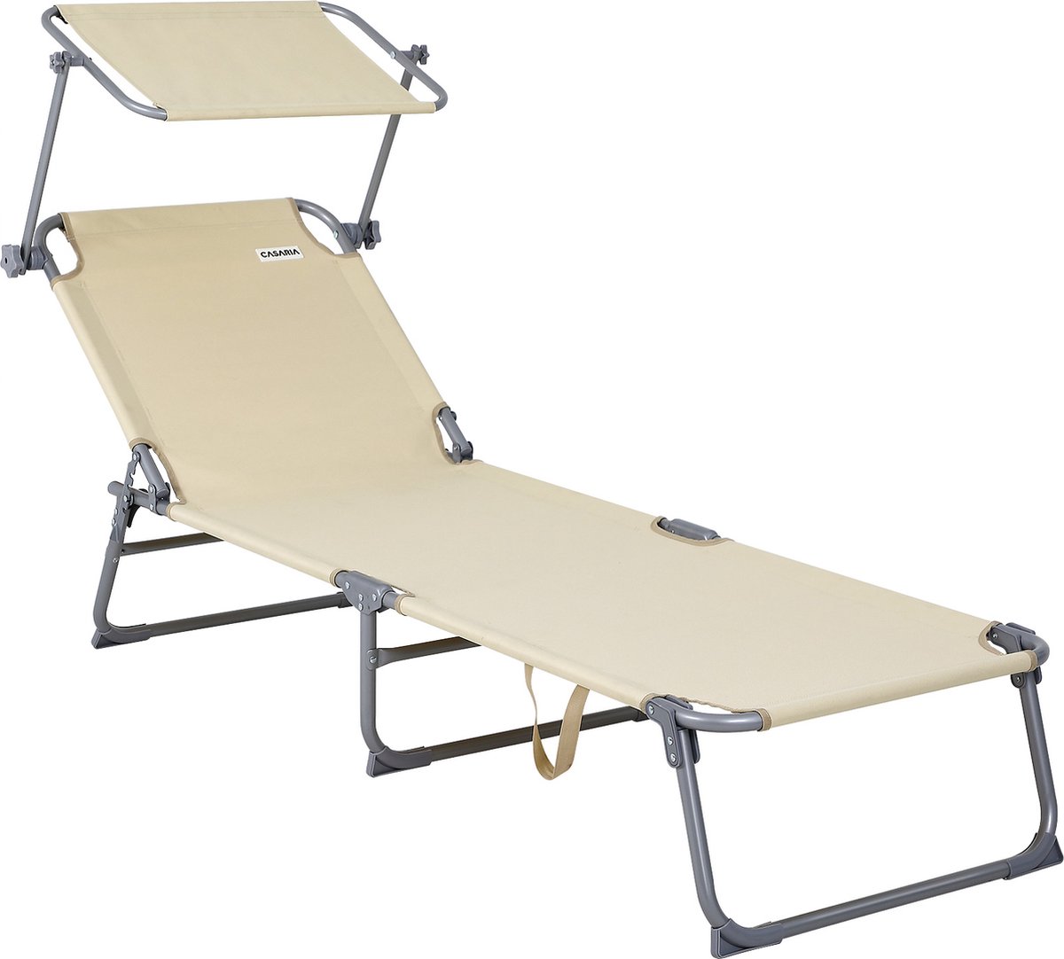 CASARIA® Tweepersoons Ligbed Polyrattan 200x115cm Verstelbaar Tafeltjes