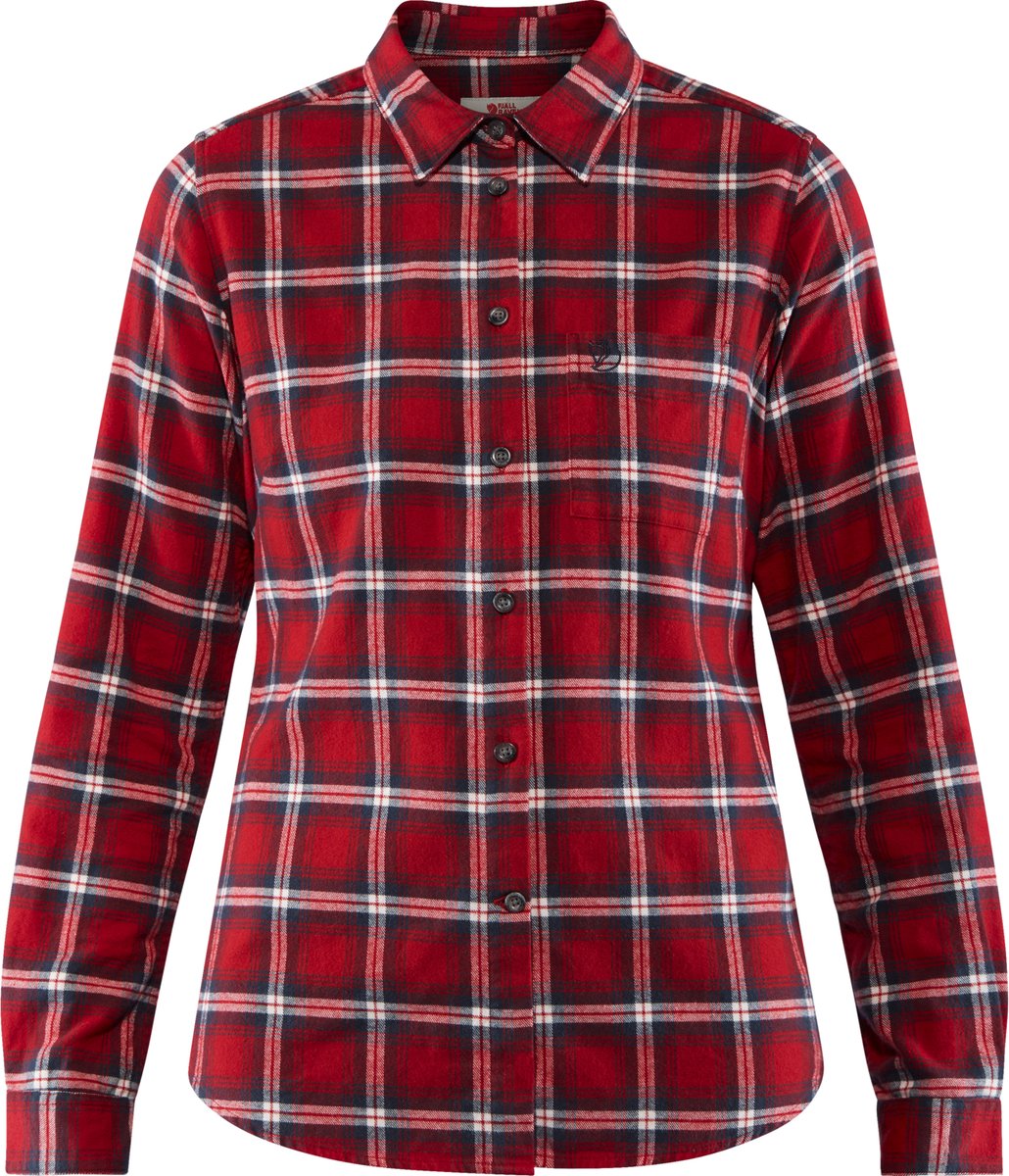 Fjallraven Övik Flannel Shirt W Dames Outdoorblouse Rood