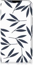 Leuk Telefoonhoesje iPhone 14 Plus Smart Cover Leaves Blue