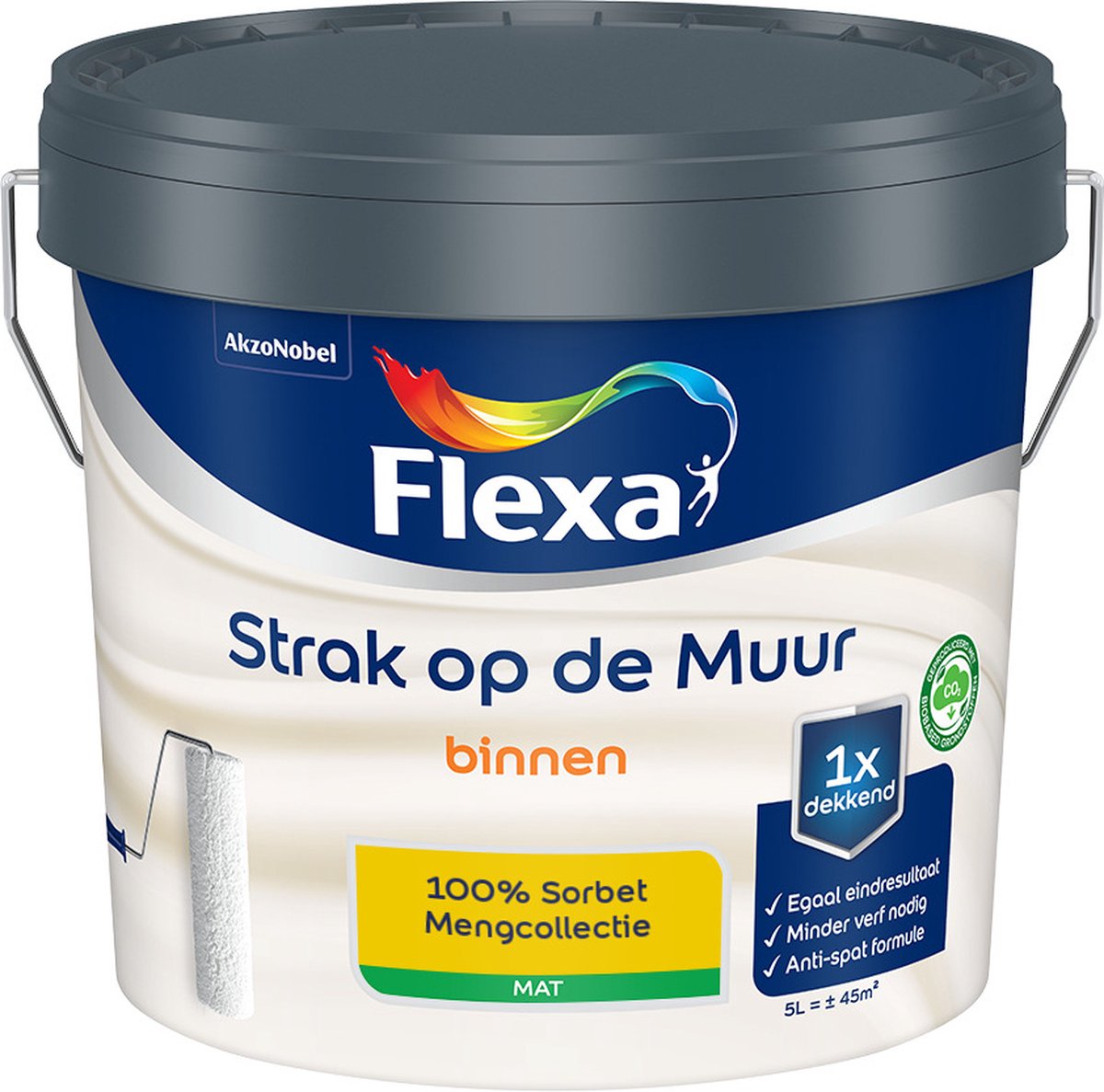 Flexa - Strak op de muur - Muurverf - Mengcollectie - 100% Sorbet - 5 Liter