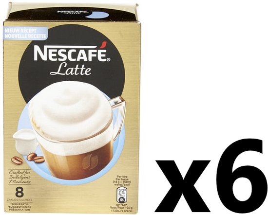 6x NESCAFE GOLD – Latte – 8 zakjes per verpakking