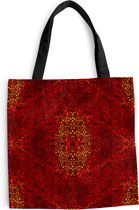 Sac Bandoulière - Sac De Plage - Motif Shopper - Abstrait - Rouge - 40x40 cm - Sac Coton