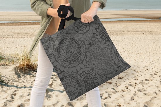 Sac à bandoulière - Sac de plage - Shopper Design - Bohème - Tournesol - 45x45 cm - Sac en coton