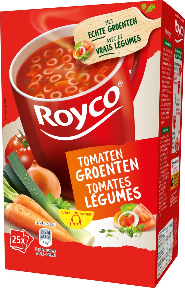 Minute soup Royco Tomaatgroente 200ml/25