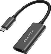 Adaptateur SAMTECH USB C vers HDMI - Switch HDMI - 4K @ 30 Hz - Plaqué Or Premium - Convient pour Apple Surface XPS Dell Lenovo Samsung HP Macbook Chromebook - Gris sidéral - Aluminium