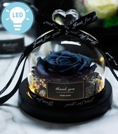 Onsterfelijke Roos in Glas – Zwart Moederdag – Valentijn Cadeautje – Huwelijk – Roos in Glas – Decoratief