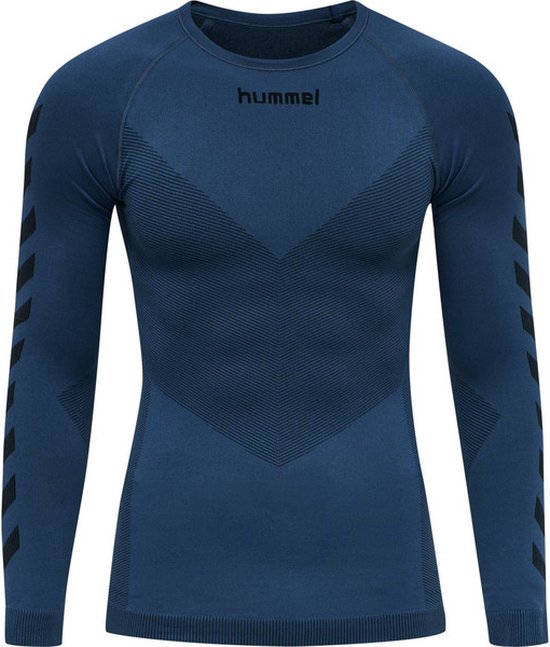 Hummel First Seamless Jersey LS Heren - sportshirts - navy (marineblauw) - Mannen