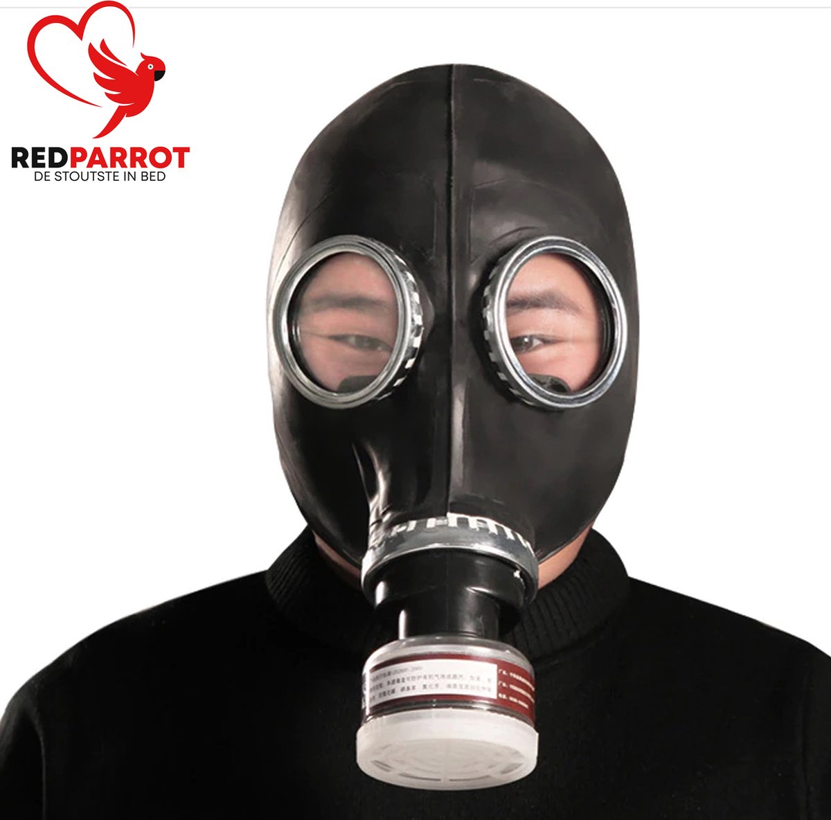 Goedkoopste BDSM Gasmasker inclusief filter | Seks masker | SM | BDSM | Rubber | Flexibel | Extreme SM | Rollenspel Sex