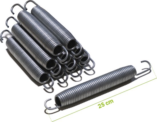 Universele Trampoline Veren - Etan® Premium - Lengte 25 cm - Set van 10 stuks - Hoge Kwaliteit Trampoline Veer 250 mm - Roestbestendig - Met Zink Verwerkt