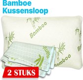 2x Bamboe Kussensloop - Bamboe Kussenbeschermer 60x70 - Cool Comfort - Antibacteriële werking