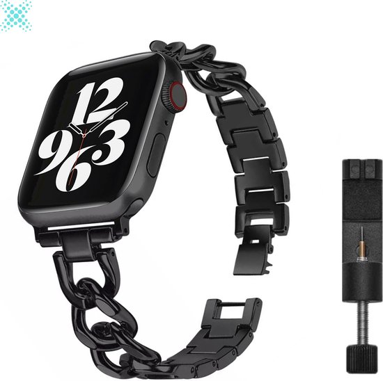 MY PROTECT Luxe Metalen Chain Bandje Geschikt Voor Apple Watch Bandje Series. bol