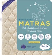 Authentiek Baby Matras - 60x120 cm - Vrij van chemische behandelingen - Afritsbare tijk - Oeko-Tex®  - EU-product