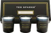 Ted Sparks - Gift Set - 3 geurkaarsen in prachtige geschenkverpakking - Bamboo & Peony