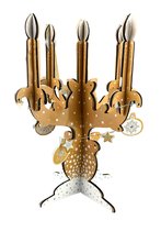 Fabriquez votre eigen Chandelier de Noël - Hobby Kit - Kit d'artisanat - Marron / Wit - MDF - 26 x 33 cm