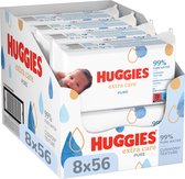 Bol.com Huggies billendoekjes - Pure Extra Care - 8 x 56 stuks - 448 doekjes - voordeelverpakking aanbieding