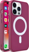 Mobiq - Candy Shell Magsafe Case iPhone 14 Pro Max - donkerroze