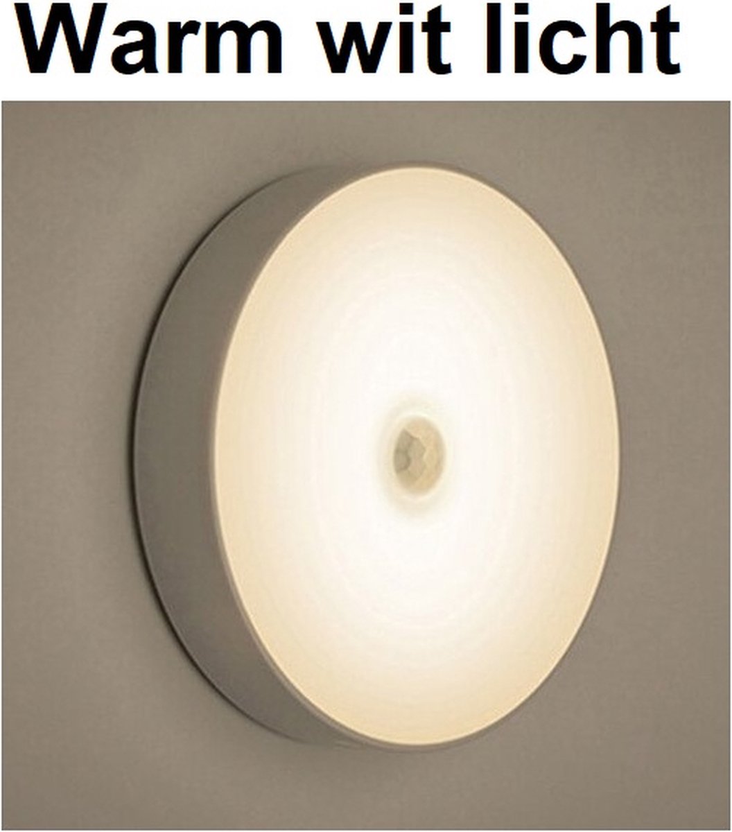 TechU™ 3 Stuks Intelligente Lamp met Sensor – Automatisch aan en uit – Nachtlamp – USB Oplaadbaar – Warm Wit Licht