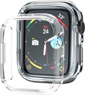 By Qubix Hard Case 41mm (open front) - Transparant - Geschikt voor Apple Watch 41 mm hoesje - screenprotector - Bescherming iWatch - Bescherm hoesje