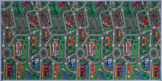 Carpet City & Hinkelspel Speelkleed - Speelmat 100x200 cm - Dubbelzijdig - Vloerkleed Kinderkamer - Antislip Speeltapijt - Verkeerskleed - Hinkelen - Cadeau van Carpet City — afbeelding 4