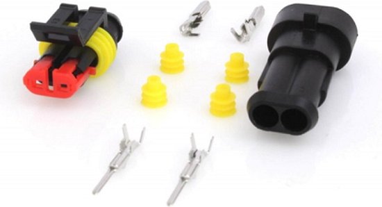 AMP 26 & 34 Pin 4 Row 3 Keyway Superseal Connector Set With Pins