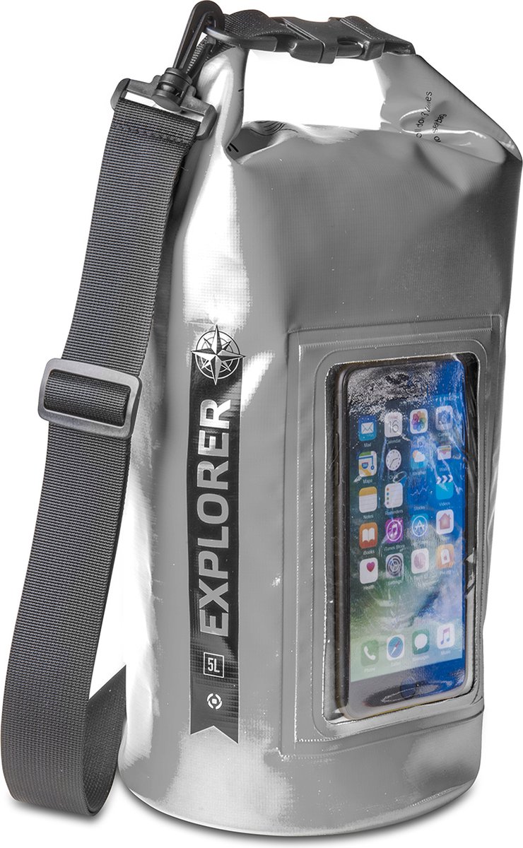 Celly Drybag Explorer 5 Liter 17 X 38 Cm Pvc Zilvergrijs