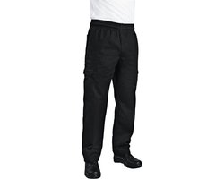 Chef Works unisex slim fit cargo broek zwart L