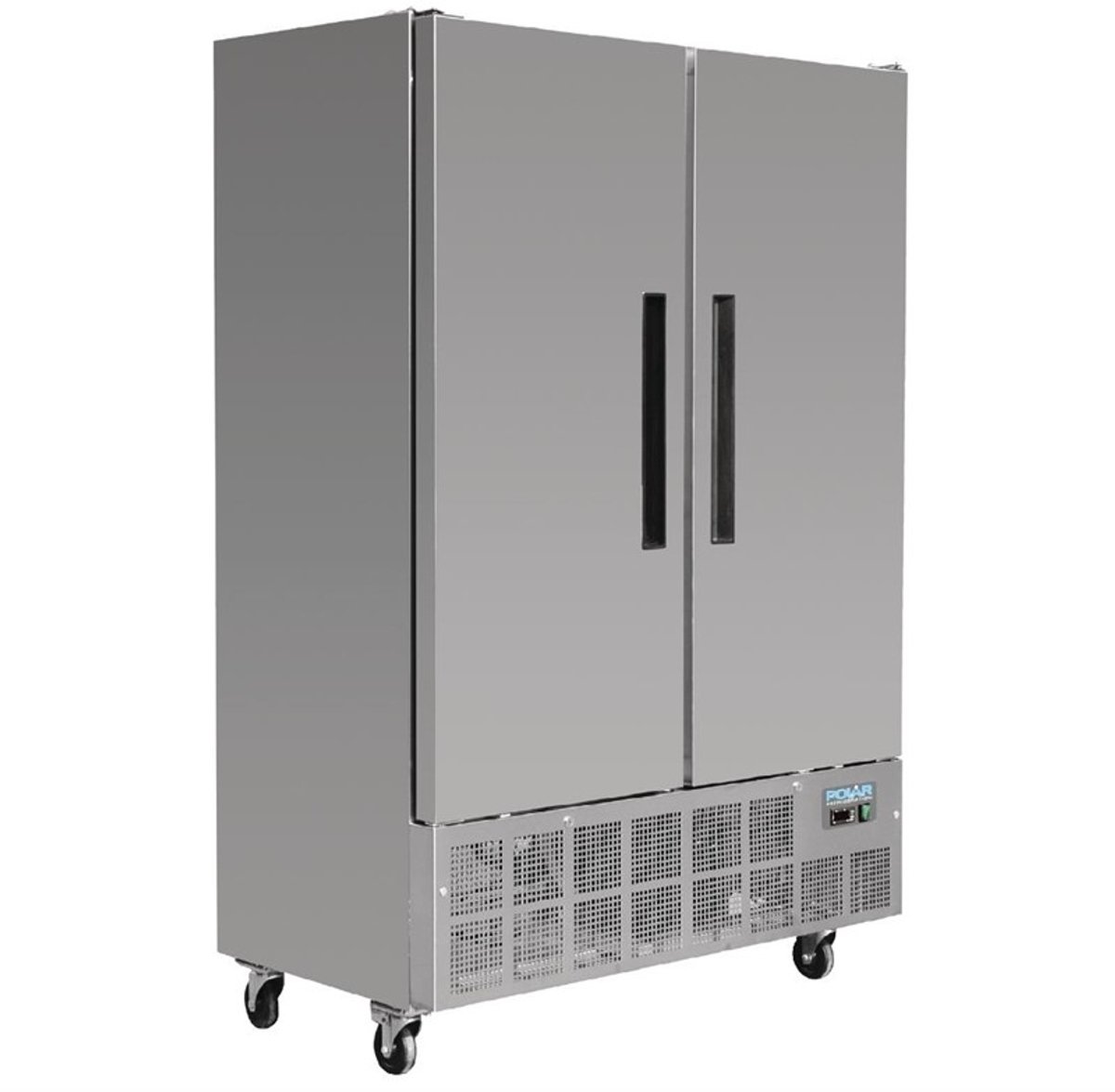 Polar G-serie 2-deurs slimline RVS vriezer 960L aluminium