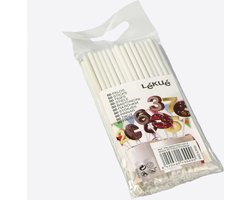 Lékué 50 stokjes voor lollypops uit kunststof wit 12cm