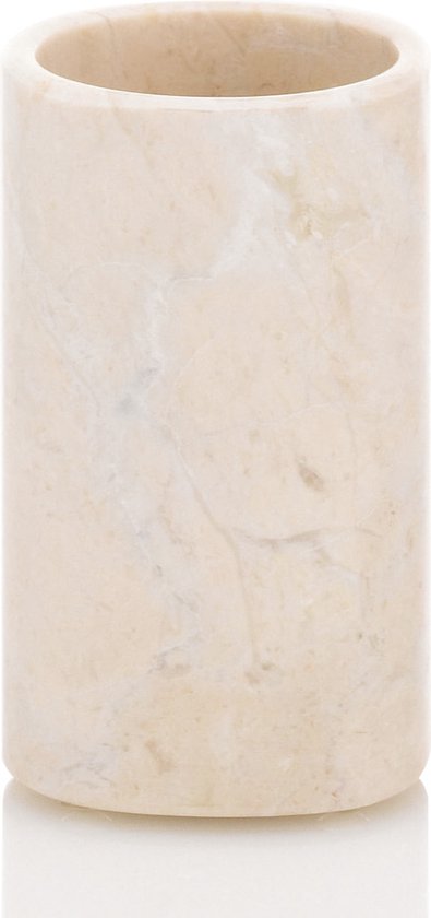 Gobelet en marbre pour salle de bain - Beige - Kela