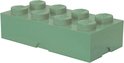 Lichtgroene Lego opbergbak met 8 noppen.