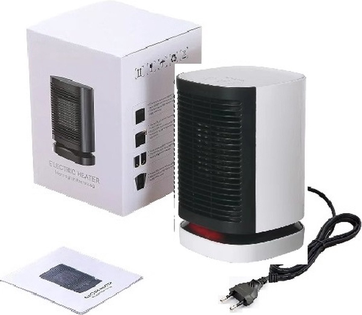 Elektrische Kachel - Ventilatorkachel - 3 Standen – 950W - LED Indicatie - Roterend - Wit