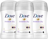 Dove Women Déodorant Stick Invisible Dry 48H - Protection 48H contre la sueur et les odeurs - Anti-transpirant et Déodorant Stick - Anti-Transpiration - 3 X 40 ml - Déodorant Femme Value Pack