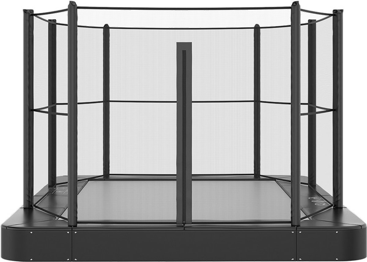 Akrobat Trampoline Primus Flat To The Ground - 430 x 305 cm - Zwart - Limited Edition