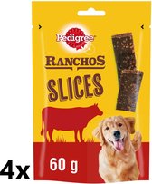Pedigree Ranchos Slices - Snacks pour chien - Boeuf - 4x60g