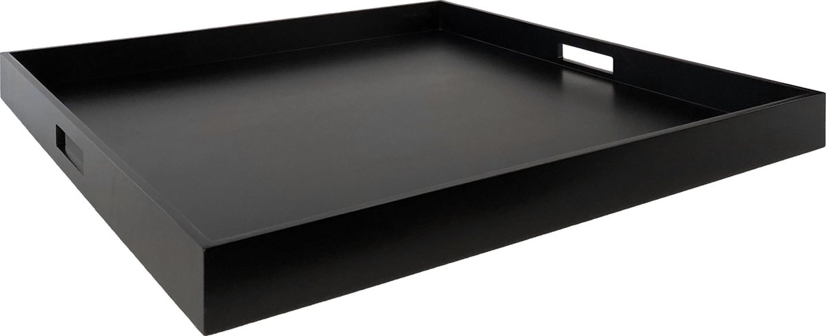 XLBoom Dienblad Zen Extra Large - In Hout - Zwart - 70 × 70 × 6 cm