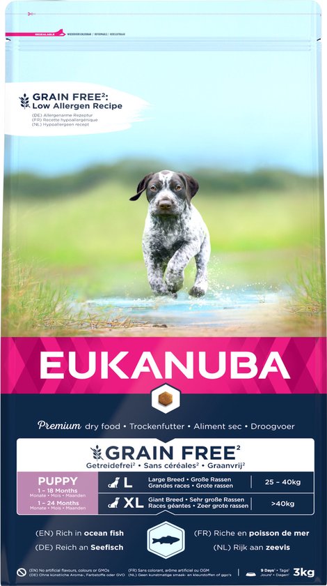 Eukanuba Pup & Junior Large Breed Grain Free Zeevis - Puppy-Hondenvoer - 3 kg