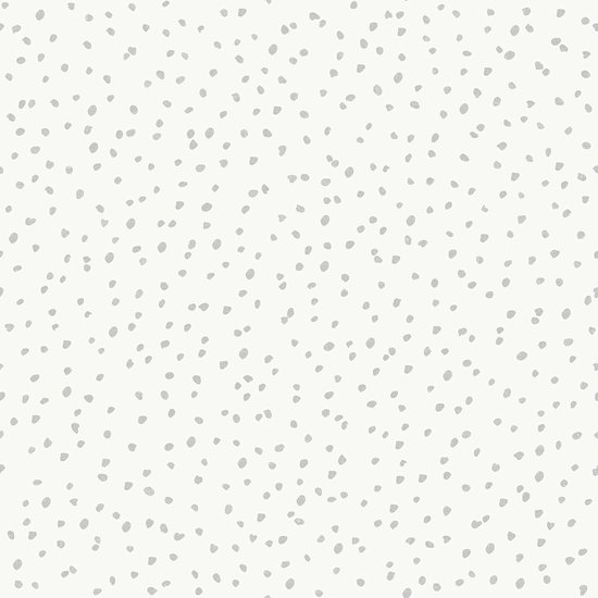 Duch Wallcoverings - My Kingdom- Dots Small wit/grijs - vliesbehang - 10m x 53cm - L993-09