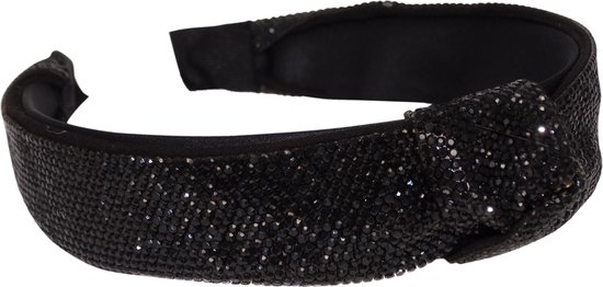 Jessidress® Feestelijke Diadeem Dames Diademen Dames Elegante Haarband Bling Bling Hoofdband - Zwart