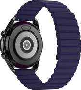 YONO Siliconen Link Band 20mm - Bracelets de Bracelets de montres adaptés pour Samsung Galaxy Watch 5 / Pro / 4 / 3 / Active 2 - Garmin Approach / Forerunner / Venu 2 Plus / SQ / Vivomove - Polar Ignite / Unite - Bleu foncé